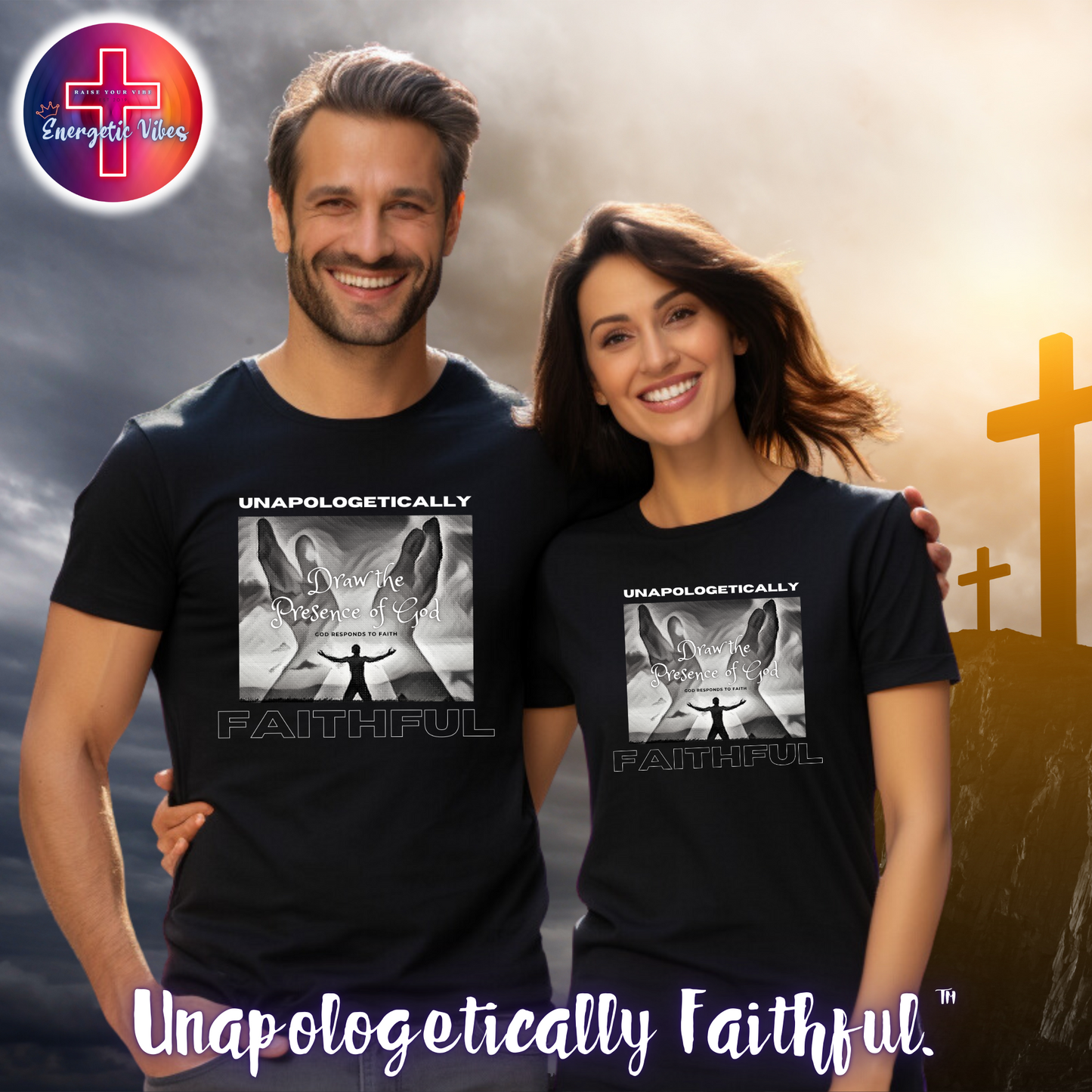 Draw the Presence of God ~ Monochrome Unisex Christian Graphic T-Shirt | Classic Style Modern Tee