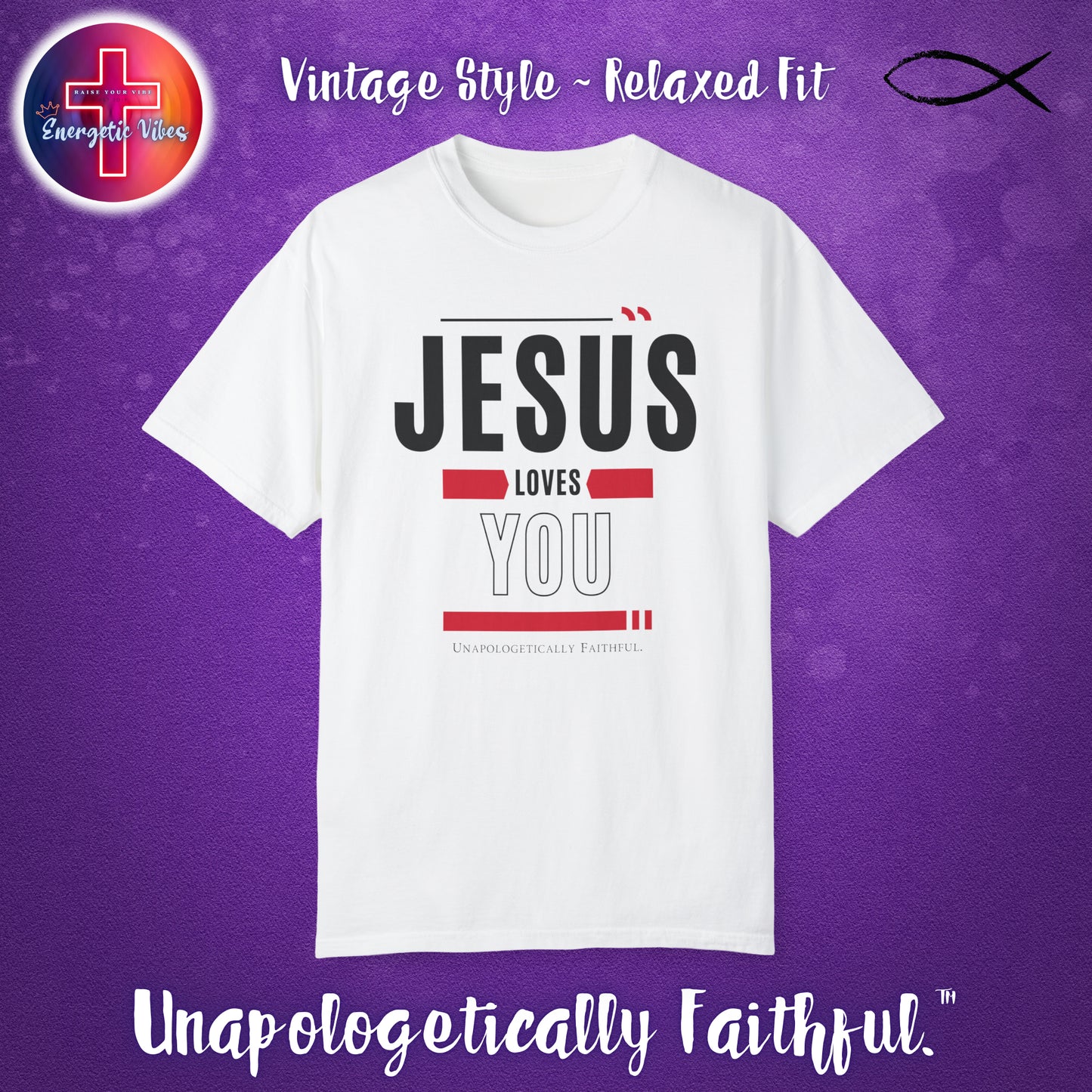 Jesus Loves YOU Unisex Christian T-Shirt | Vintage Style Relaxed Tee