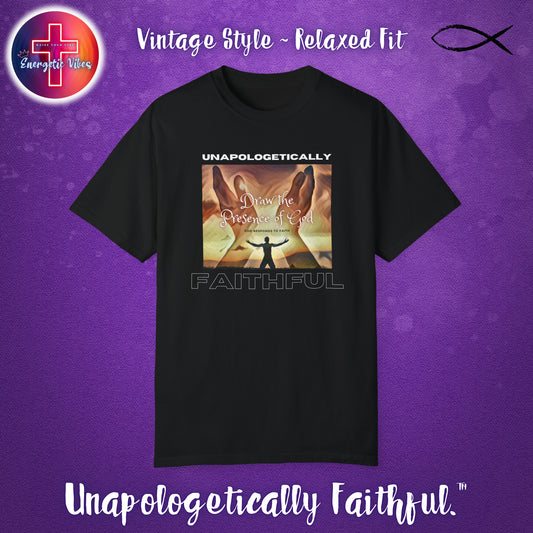 Draw the Presence of God ~ Golden Unisex Christian T-Shirt | Vintage Style Relaxed Tee