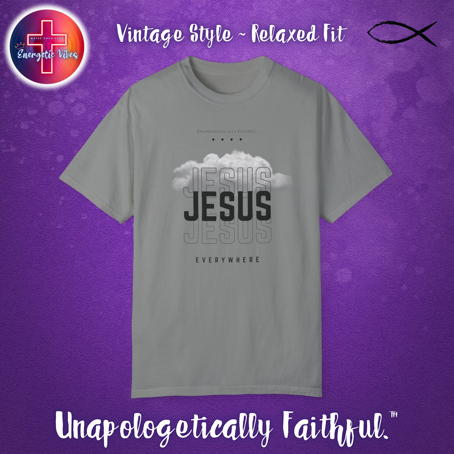 Jesus, Jesus, Jesus Everywhere Unisex Christian T-Shirt | Vintage Style Relaxed Tee