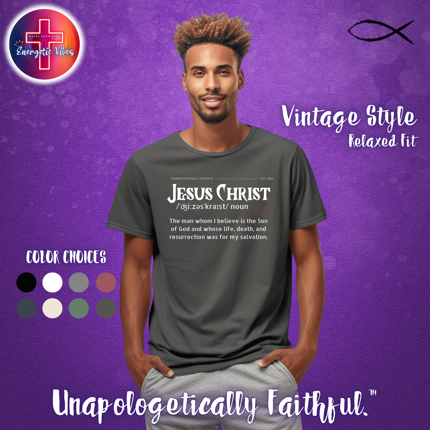 Jesus Christ Unisex Christian T-Shirt | Vintage Style Relaxed Tee