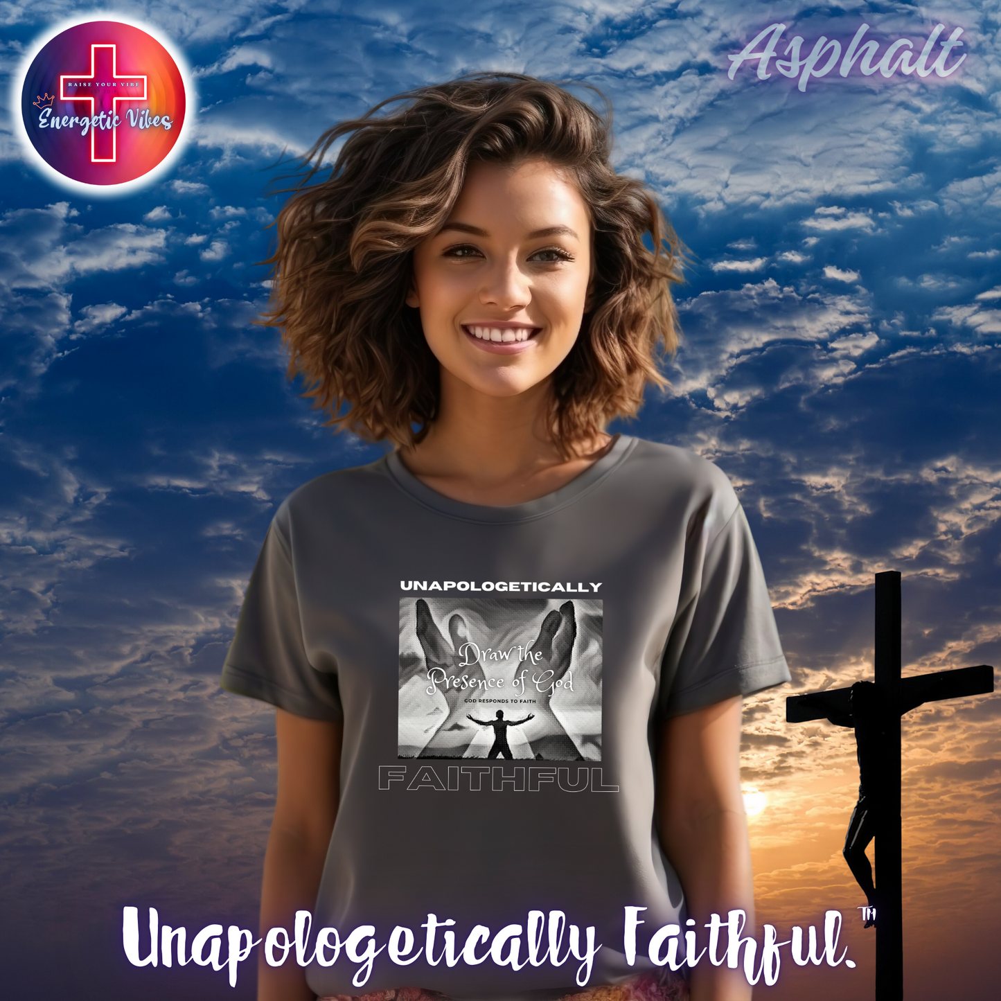 Draw the Presence of God ~ Monochrome Unisex Christian Graphic T-Shirt | Classic Style Modern Tee