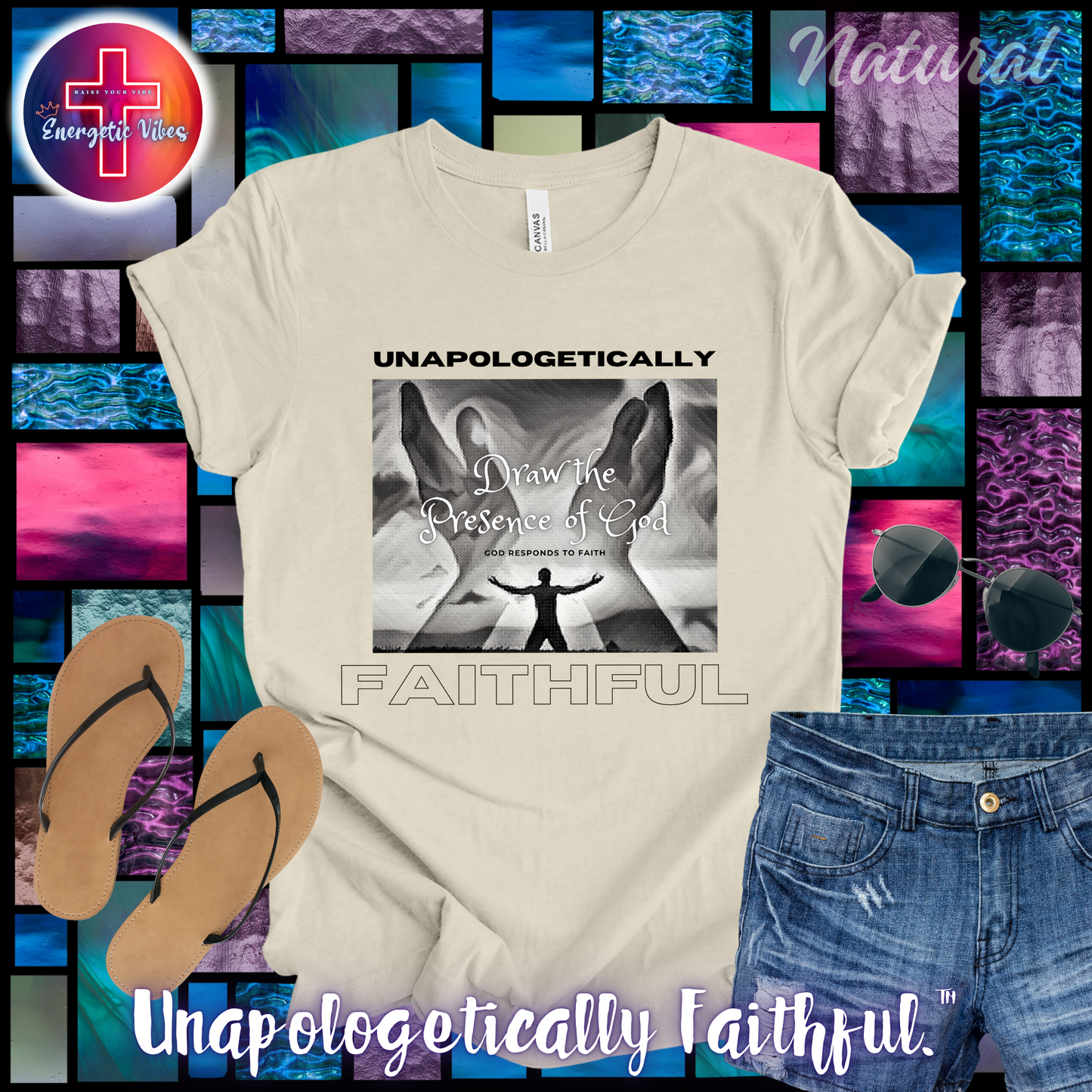 Draw the Presence of God ~ Monochrome Unisex Christian Graphic T-Shirt | Classic Style Modern Tee
