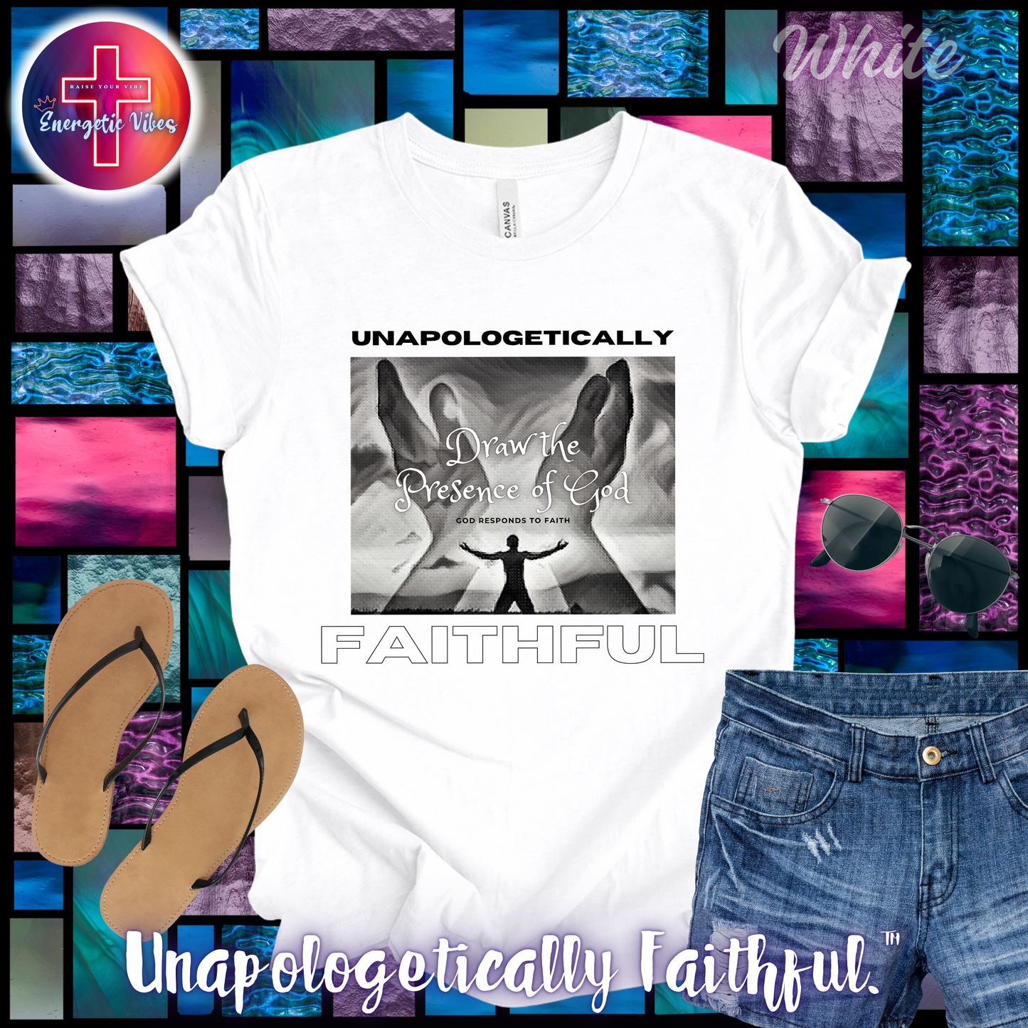 Draw the Presence of God ~ Monochrome Unisex Christian Graphic T-Shirt | Classic Style Modern Tee