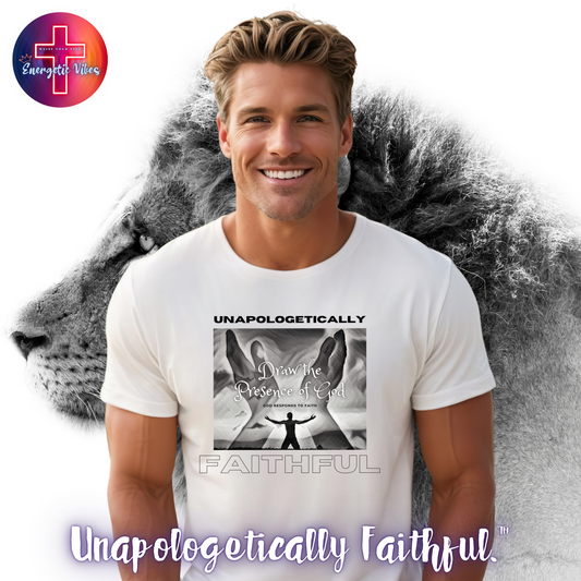 Draw the Presence of God ~ Monochrome Unisex Christian Graphic T-Shirt | Classic Style Modern Tee