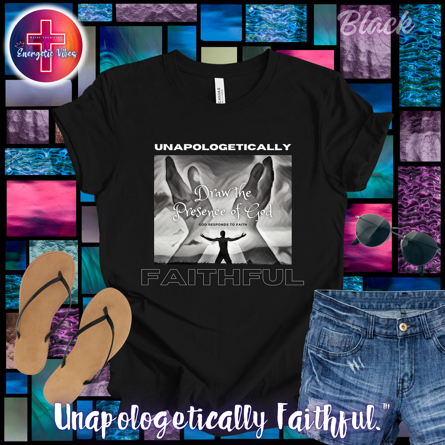 Draw the Presence of God ~ Monochrome Unisex Christian Graphic T-Shirt | Classic Style Modern Tee