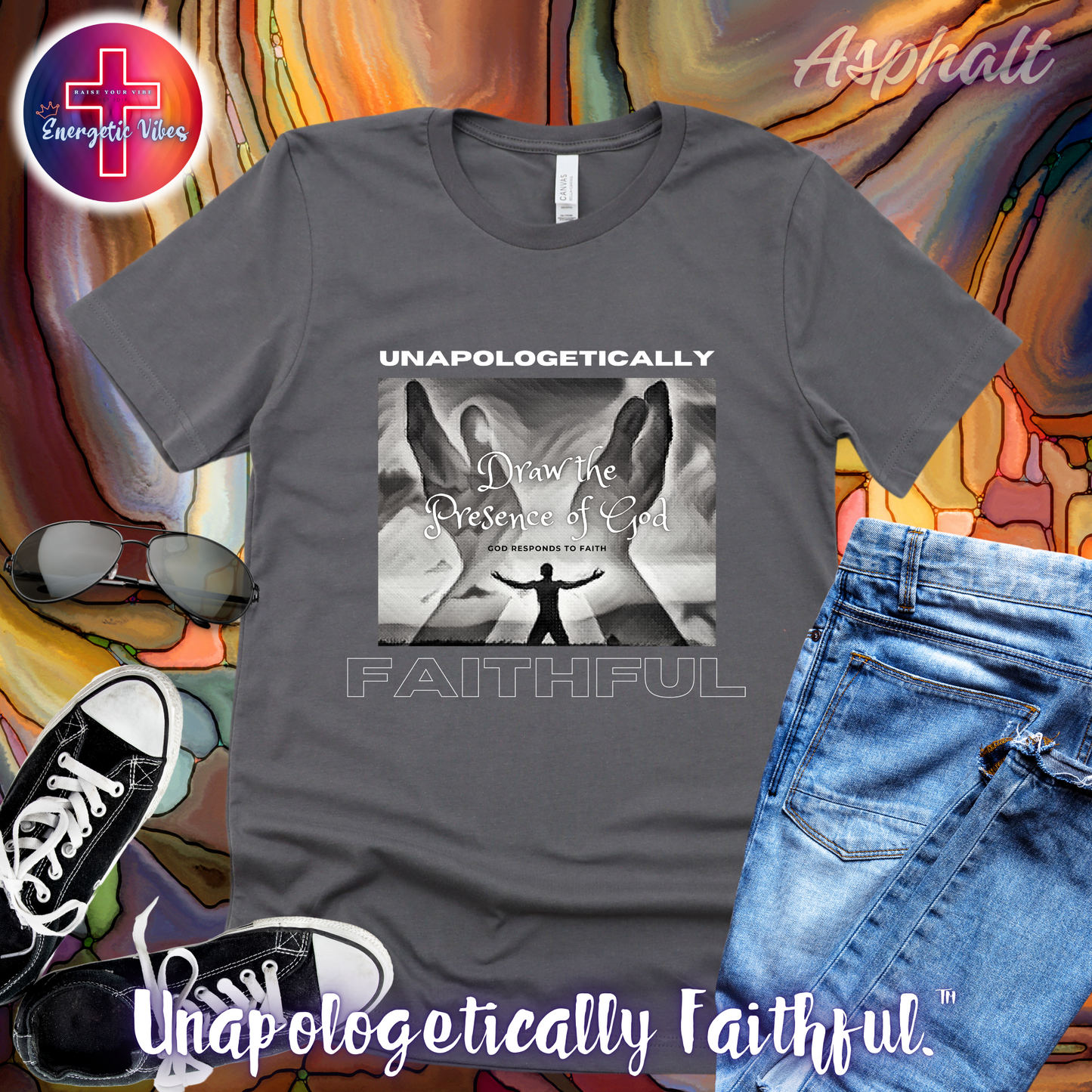 Draw the Presence of God ~ Monochrome Unisex Christian Graphic T-Shirt | Classic Style Modern Tee