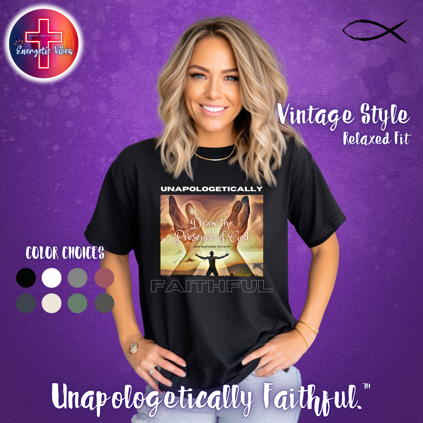 Draw the Presence of God ~ Golden Unisex Christian T-Shirt | Vintage Style Relaxed Tee