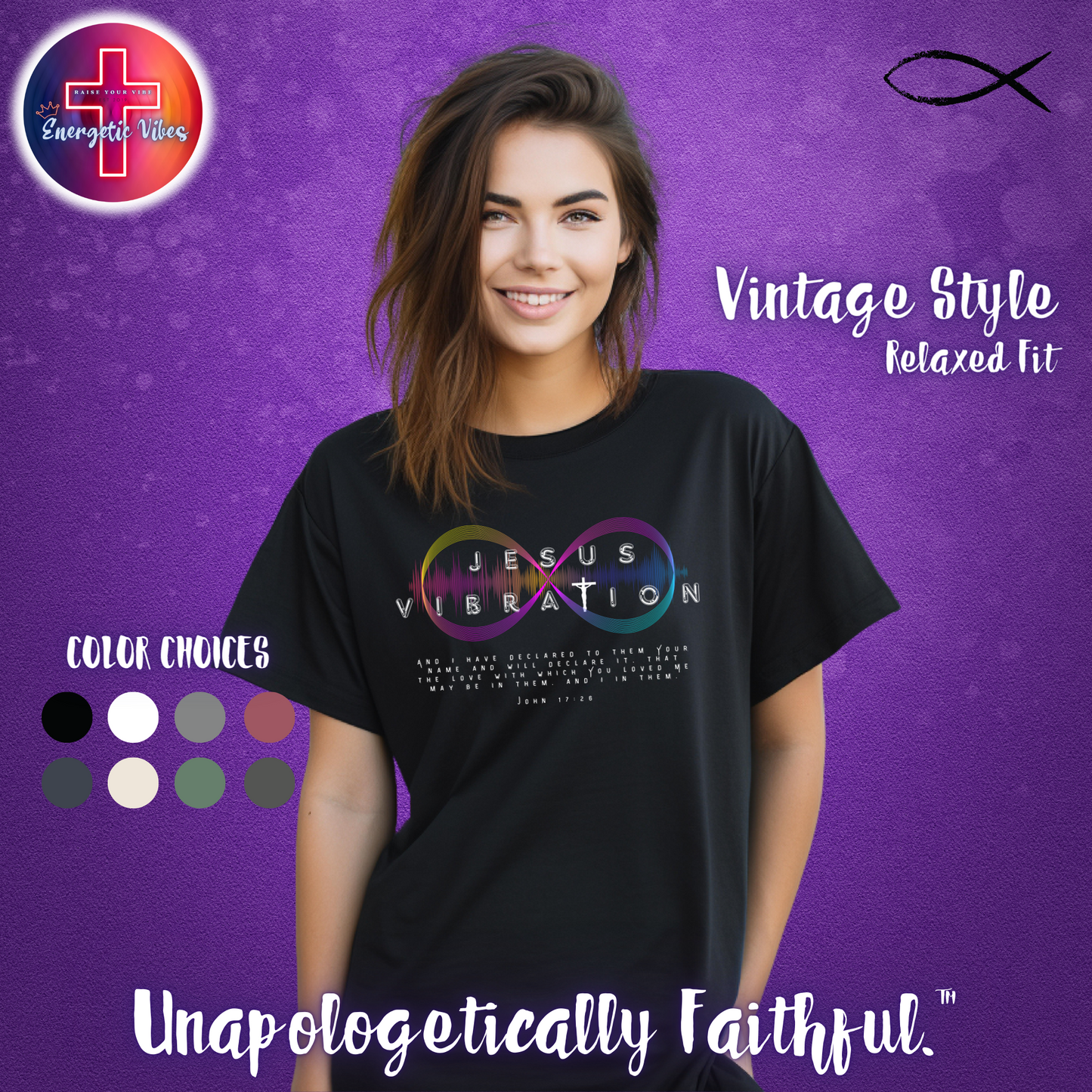 Jesus Vibration Unisex Christian T-Shirt | Vintage Style Relaxed Tee