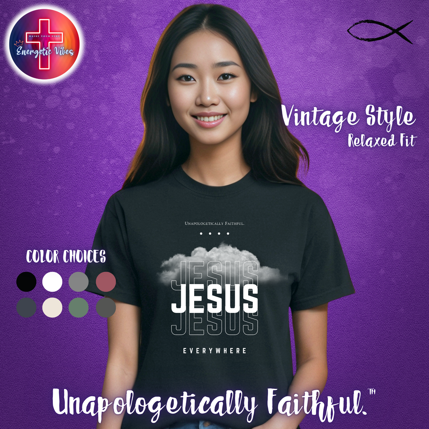 Jesus, Jesus, Jesus Everywhere Unisex Christian T-Shirt | Vintage Style Relaxed Tee