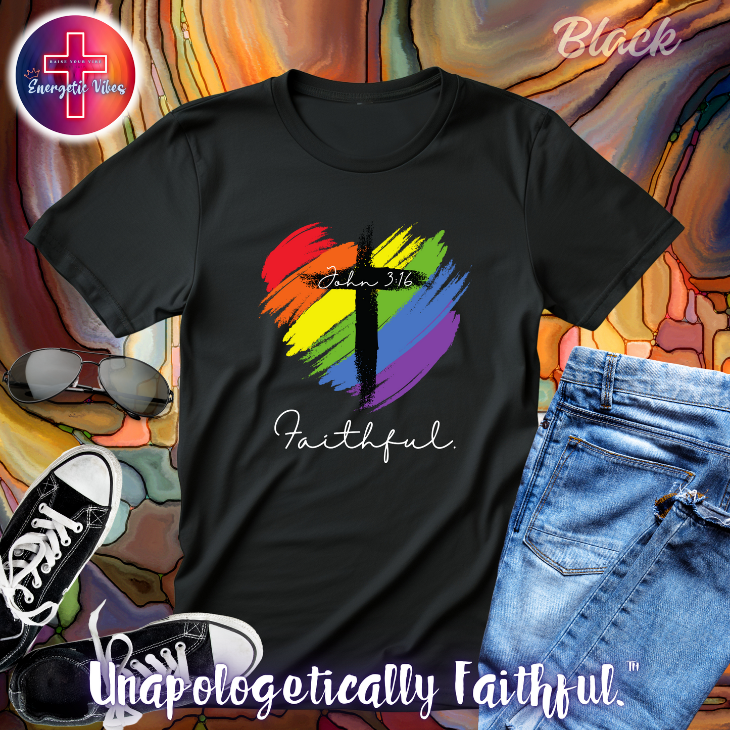 Faithful ~ John 3:16 Unisex Christian T-Shirt | Classic Style Modern Tee