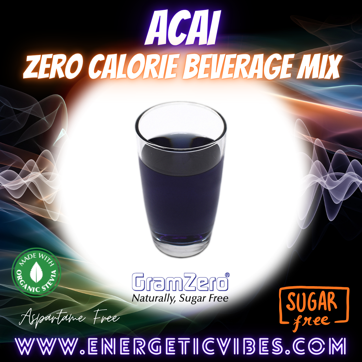 ACAI BERRY Sugar Free Beverage Mix 💜 Aspartame Free Drink Mixes To Flavor Loaded Teas 🥤 Water Flavoring Powder 💧
